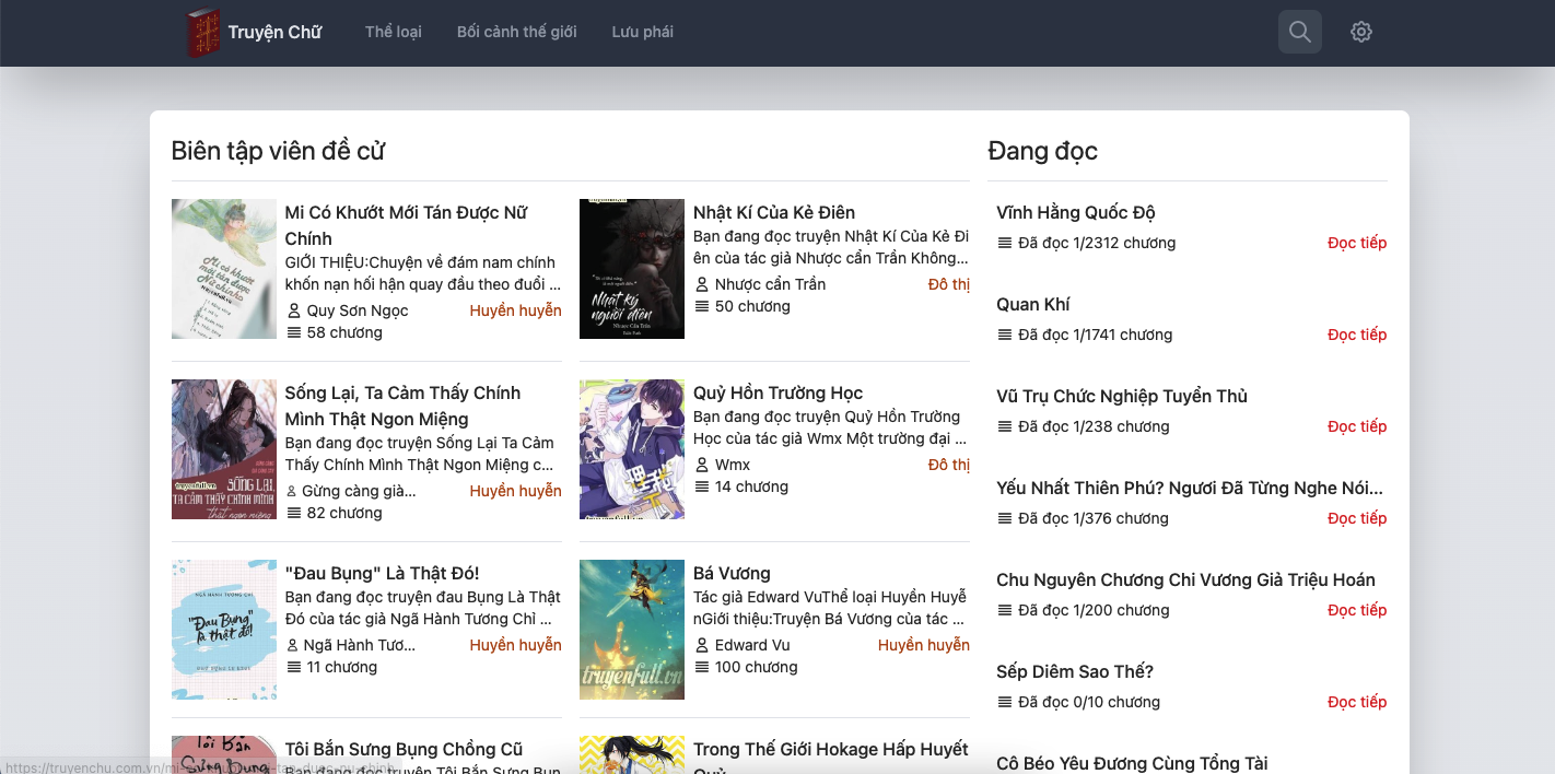 Đọc truyện chữ tại Truyenchu.com.vn